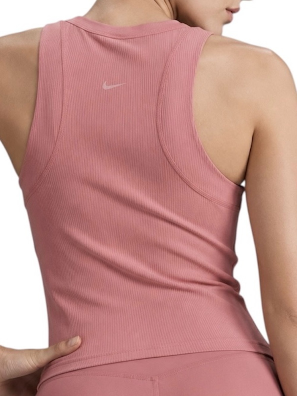 Nike Zenvy Rib Women's Dri-FIT Tank Top Canyon Pink Size Medium